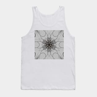 Cartoon Mandala Flower Grey Tank Top